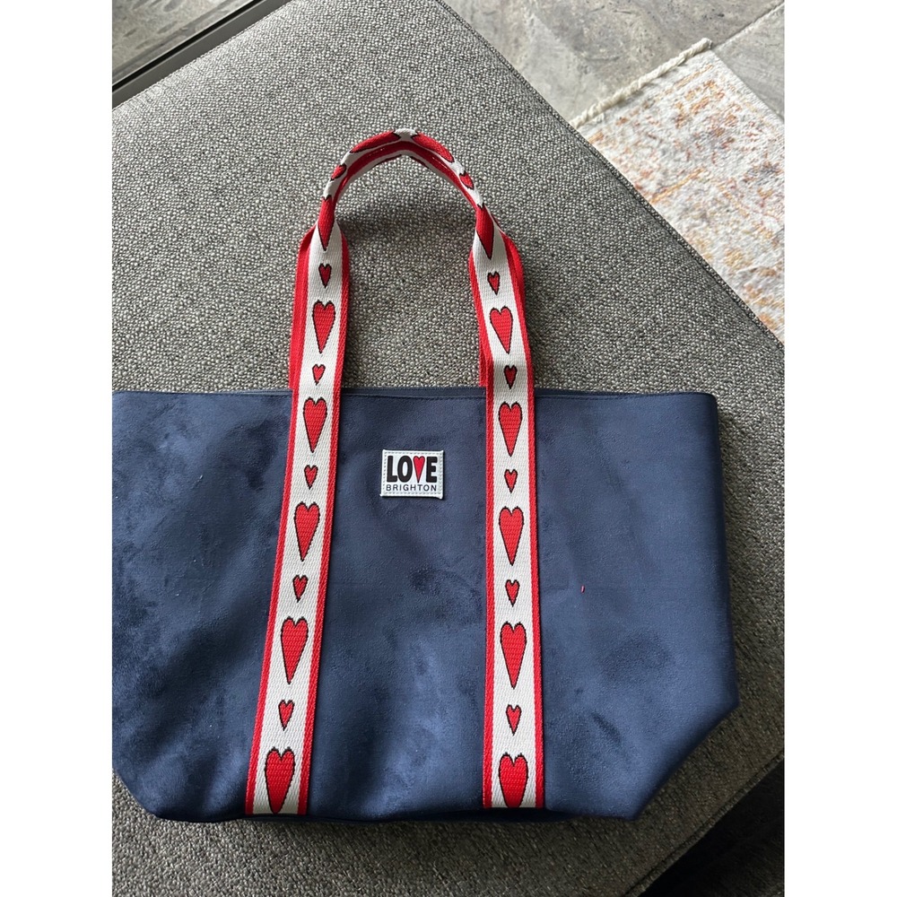 Brighton Velveteen Love Tote D30306
NWOT blue red